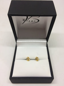 9ct Yellow Gold Knot Stud Earrings #22025