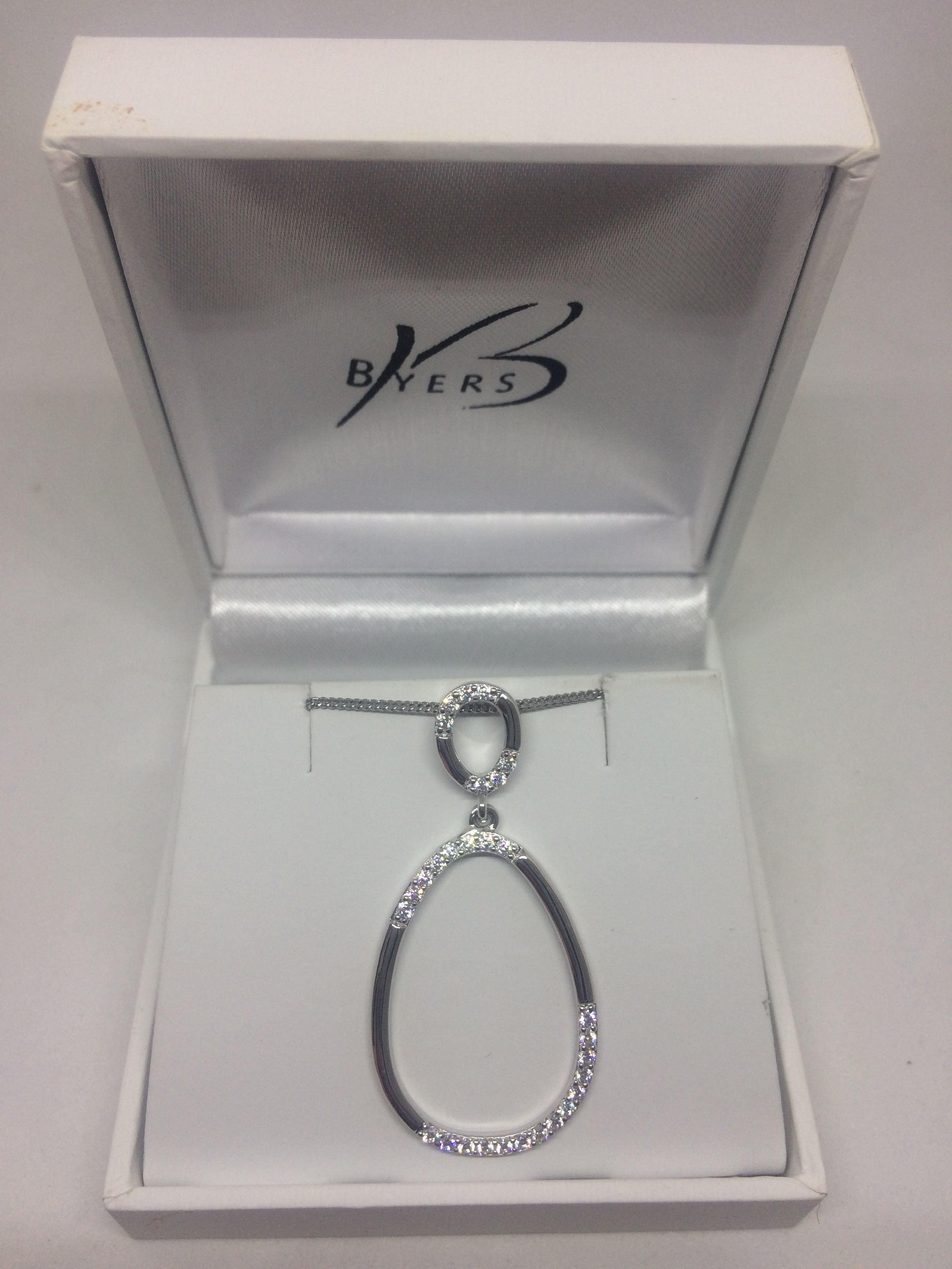 Sterling Silver Oval Pendant