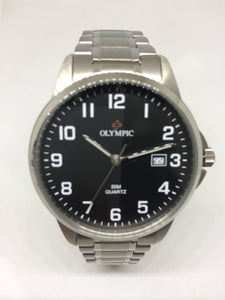Olympic Titanium 12 Figure Black Face with Date Watch #