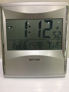 Rhythm Digital Clock Table/Wall Temperature/Humidity/Date/Day/Month #