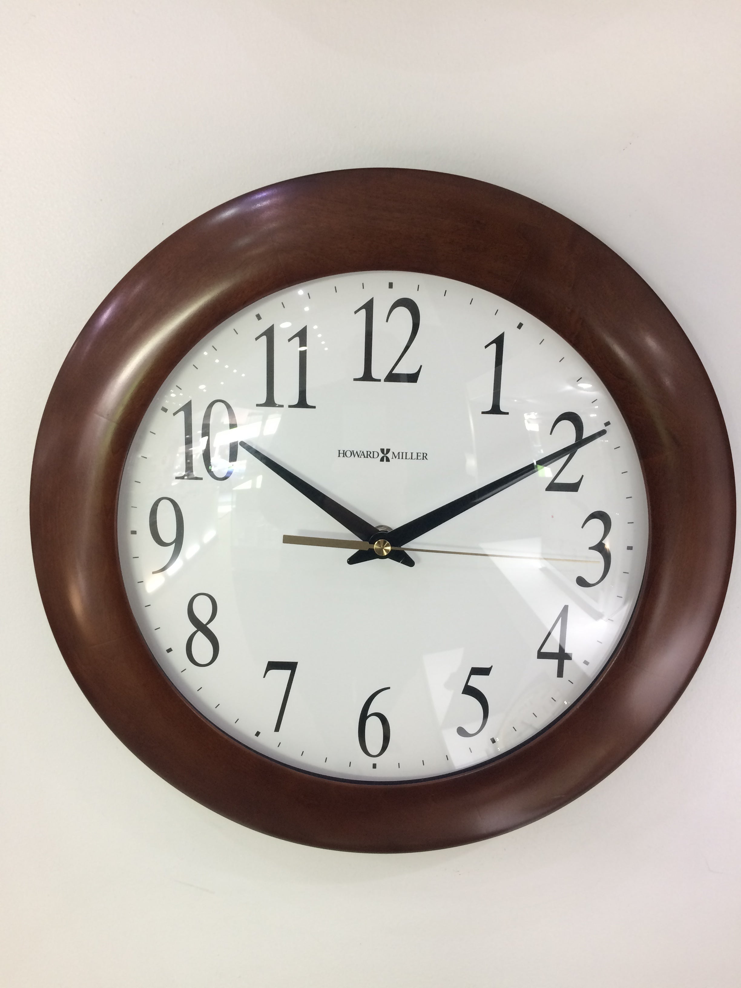 Howard Miller Fully Figured Corporate Wooden Wall Clock #