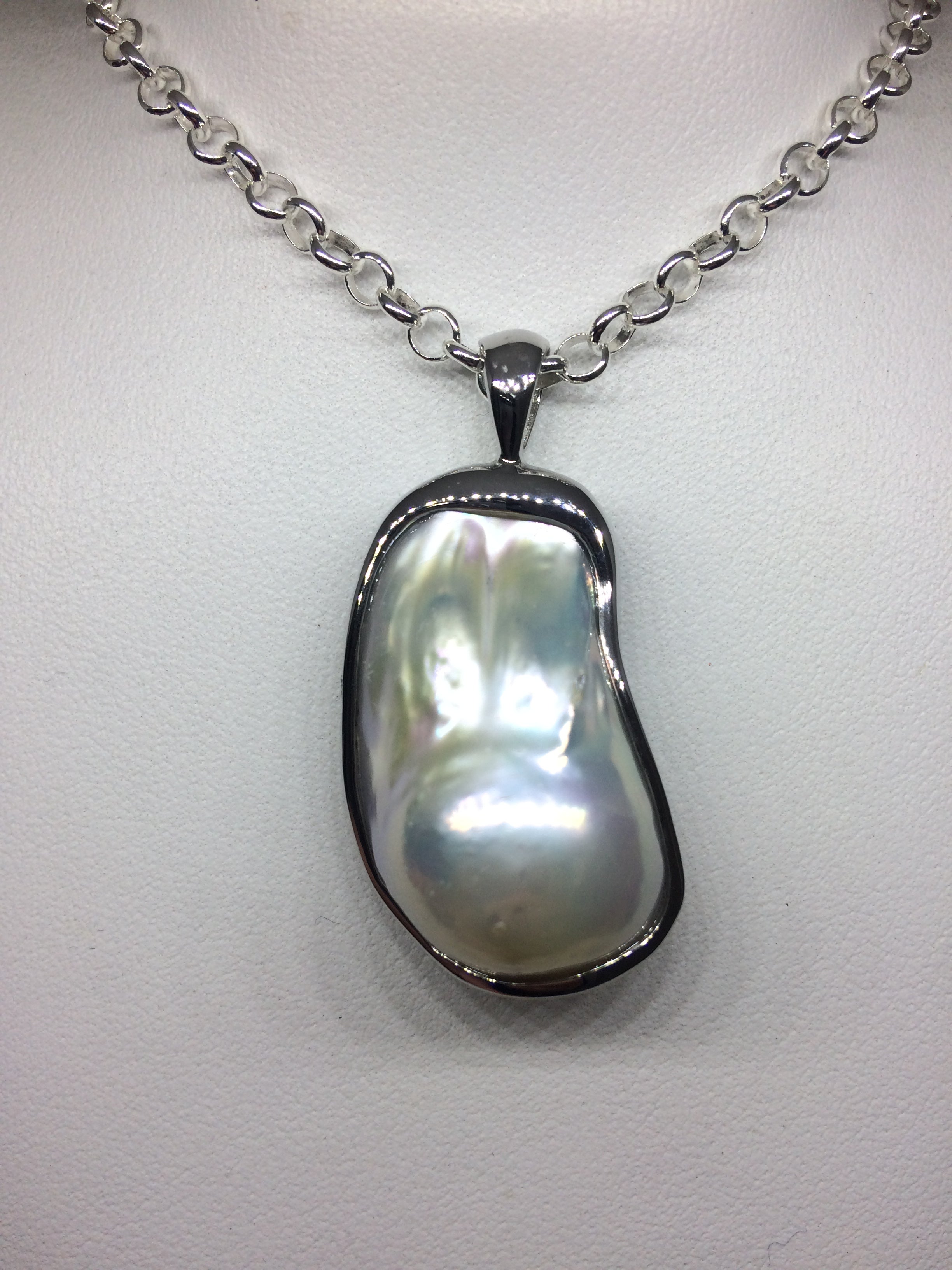 Sterling Silver Freshwater Baroque Pearl #22985