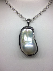 Sterling Silver Freshwater Baroque Pearl #