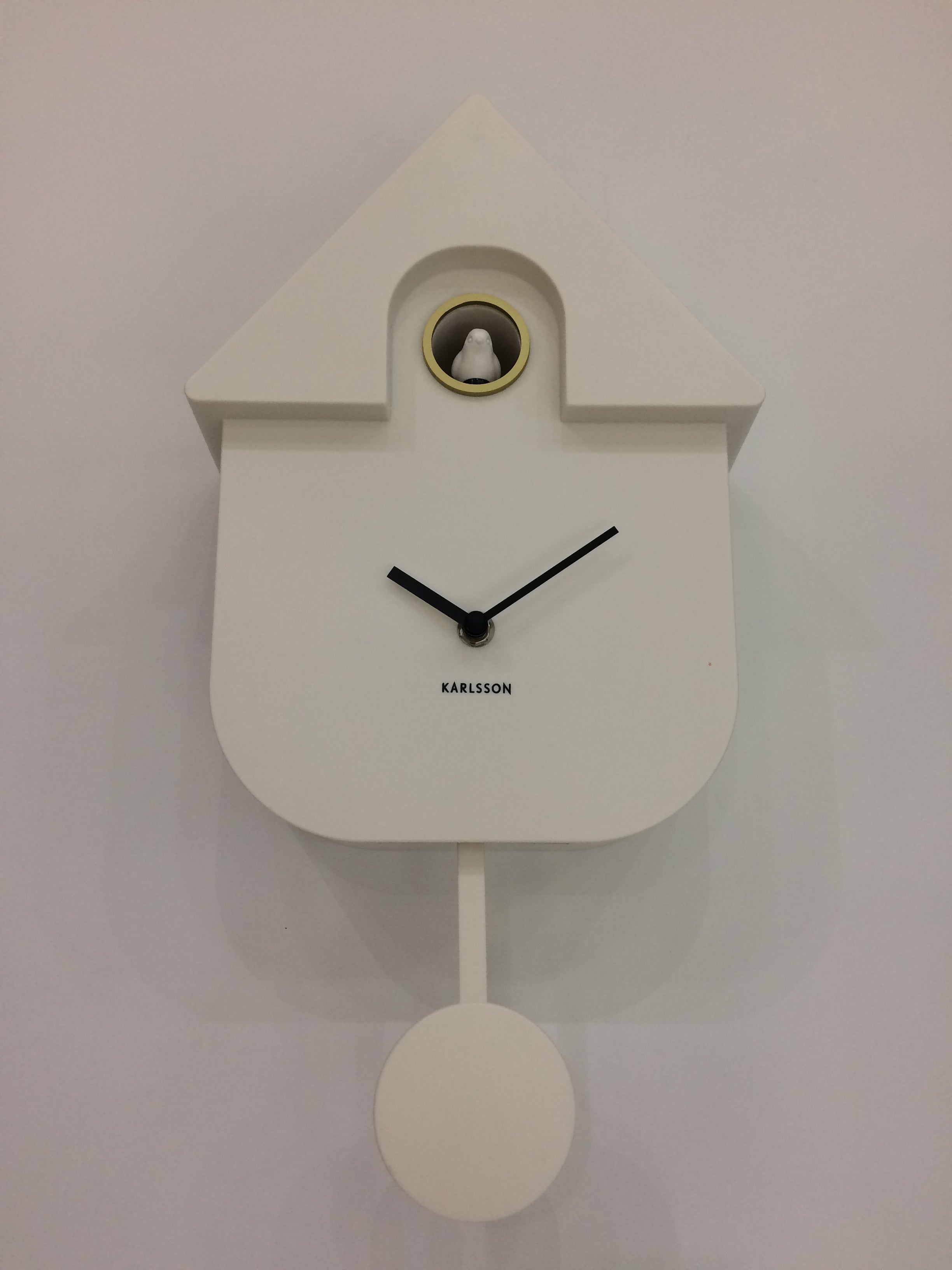 Karlsson Modern Cuckoo Clock White #25462 #25463