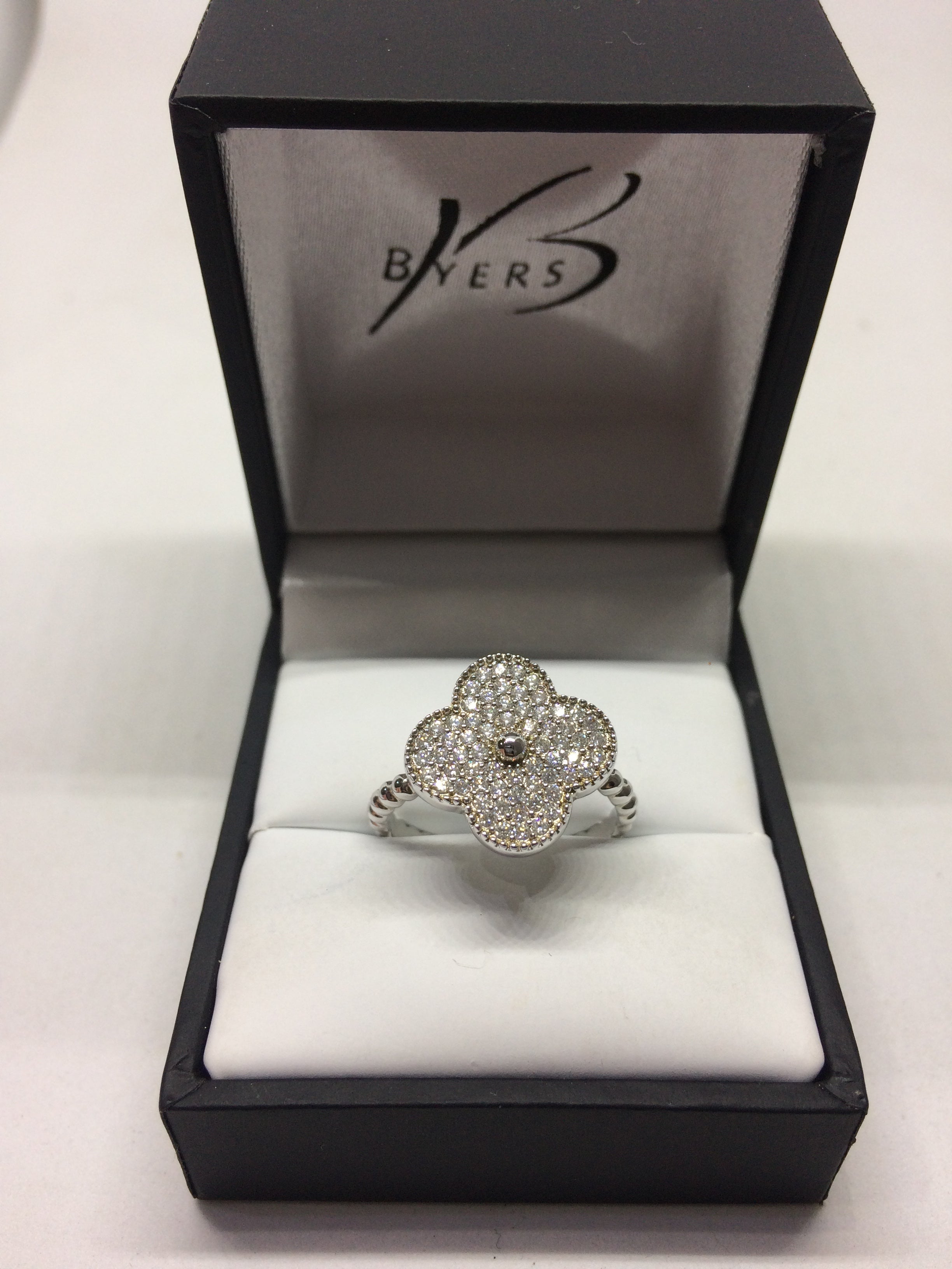 Sterling Silver CZ Dress Ring #19692