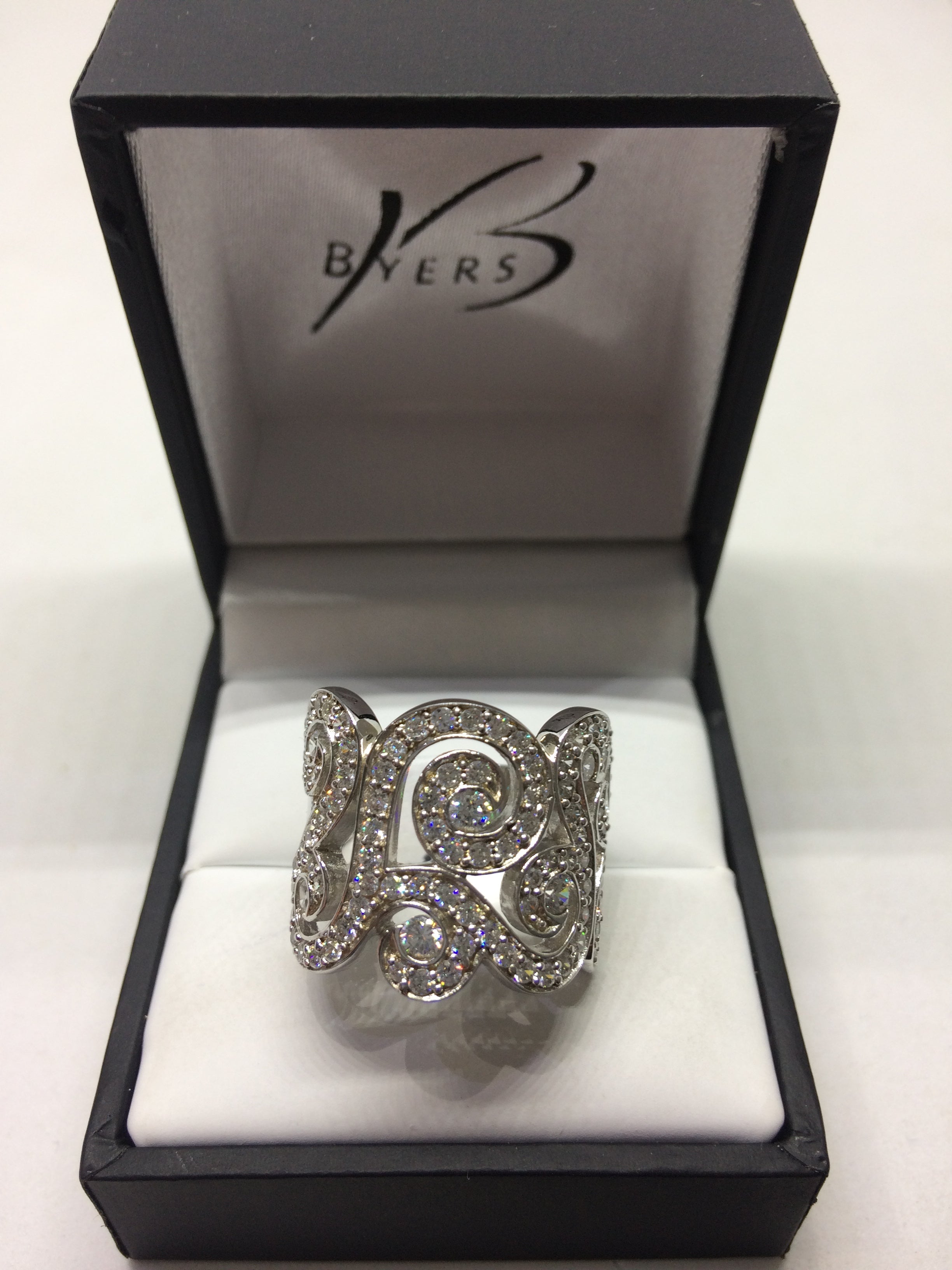 Sterling Silver CZ Multistone Dress Ring #