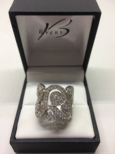 Sterling Silver CZ Multistone Dress Ring #