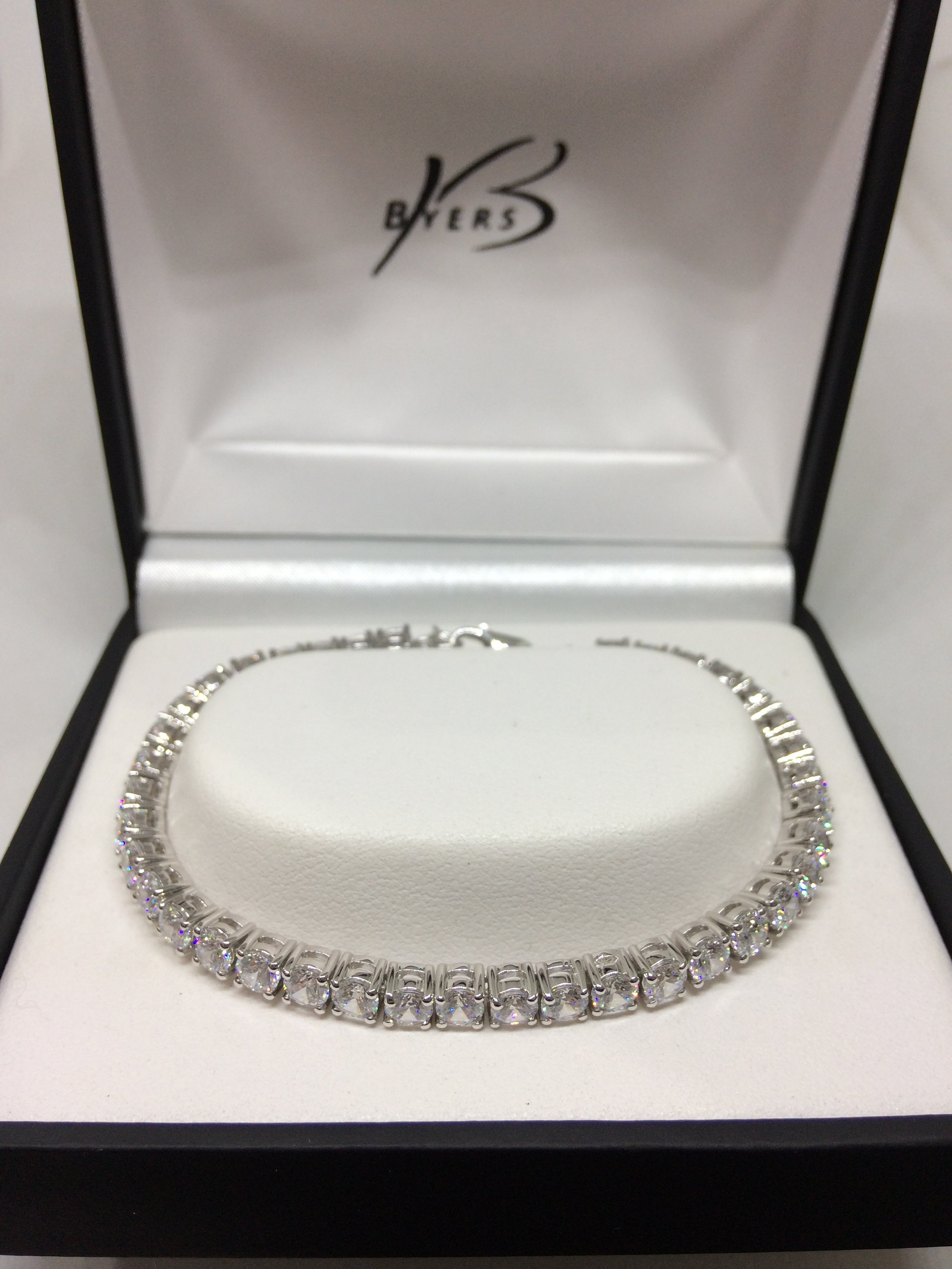 Ellani Sterling Silver Cubic Zirconia Tennis Bracelet #22637