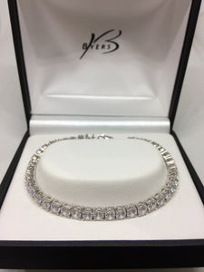 Ellani Sterling Silver Cubic Zirconia Tennis Bracelet #22637