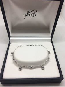 Stainless Steel Bracelet with Silvers Balls # 22289