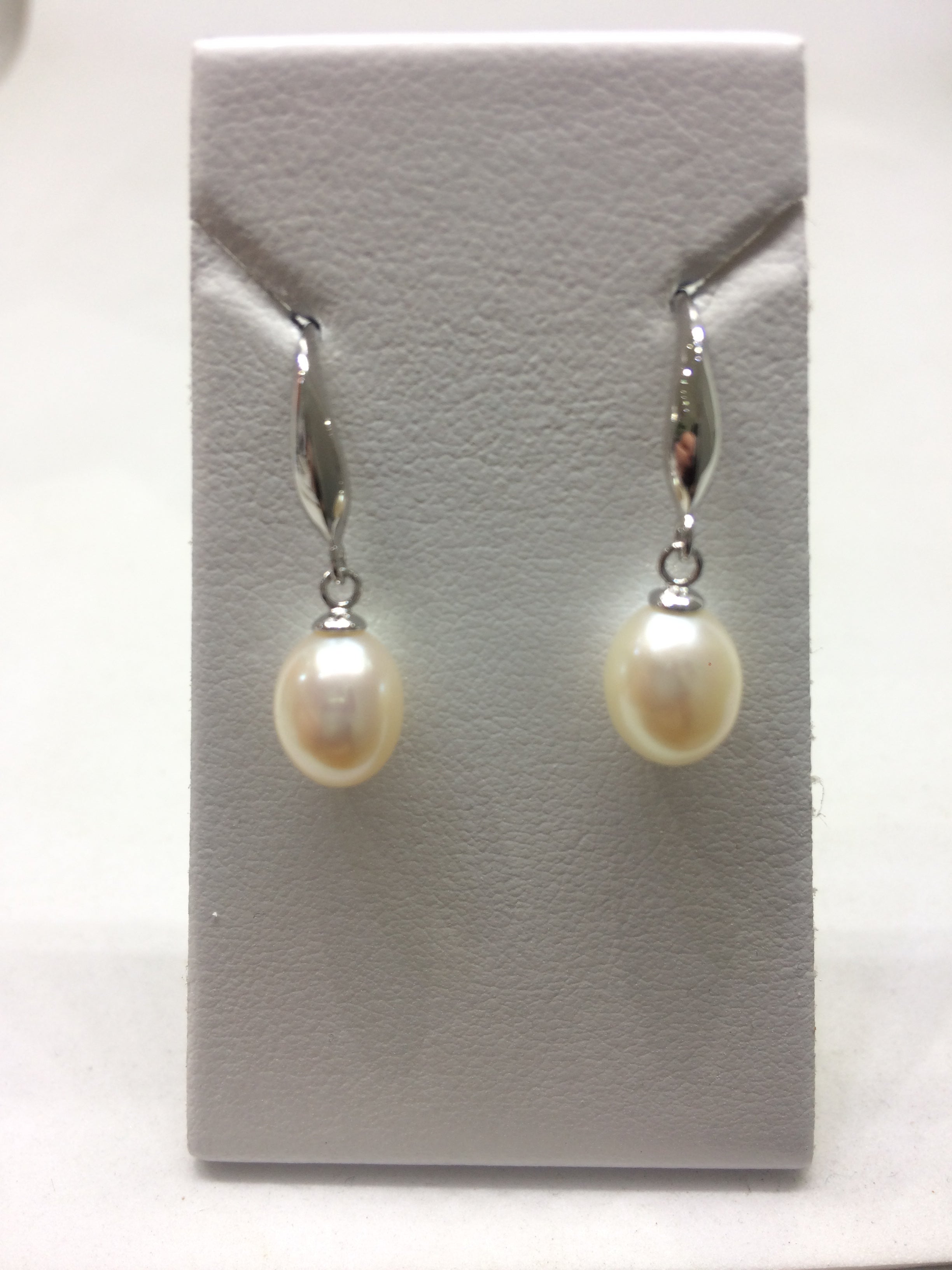 Sterling Silver Fresh Water Pearl Drop Earrings #22272