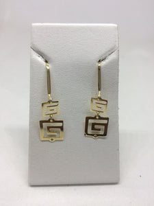 9ct Yellow Gold 2 Drop Earrings #0