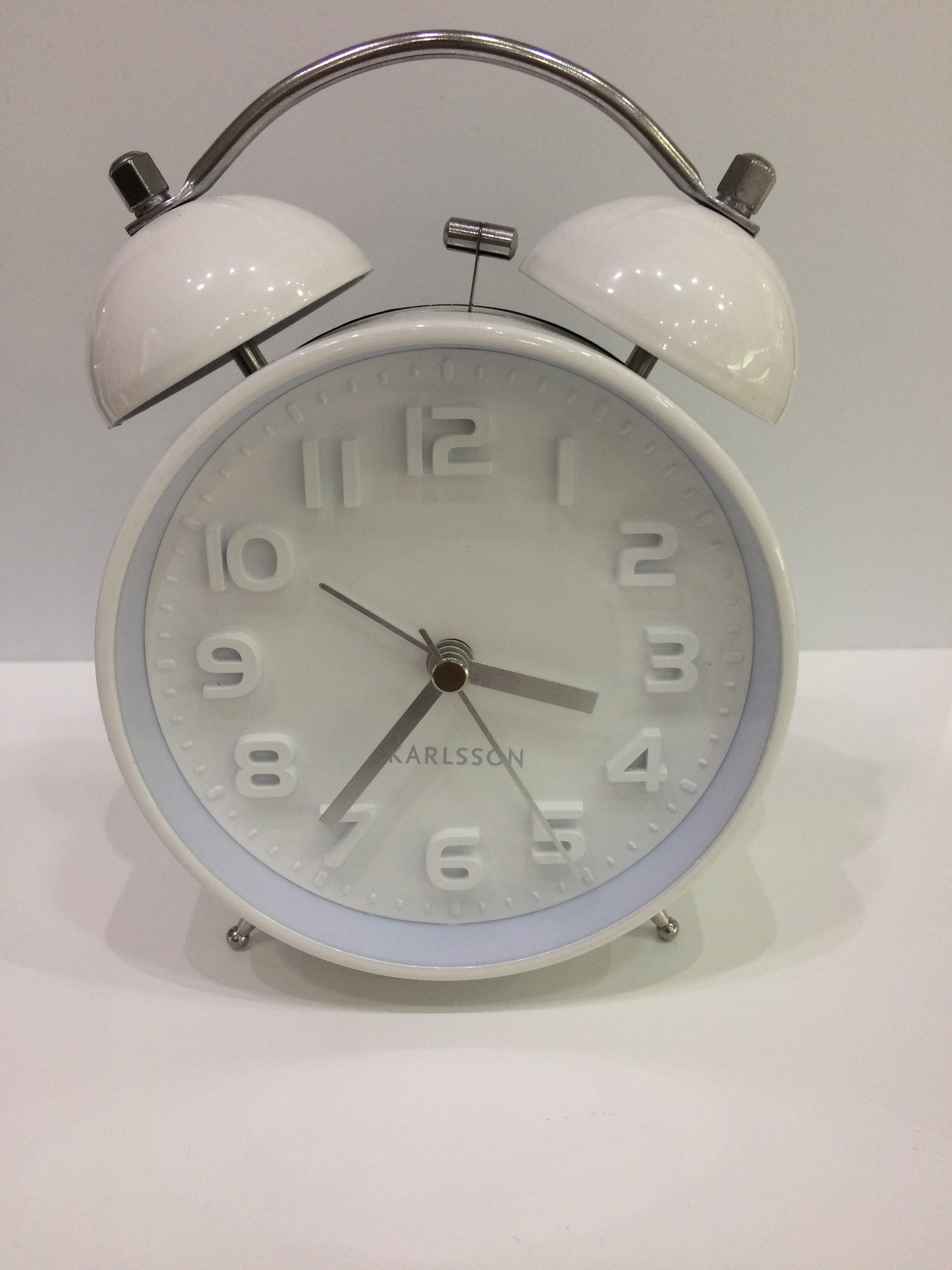 Karlsson Alarm Clock Silver #22029