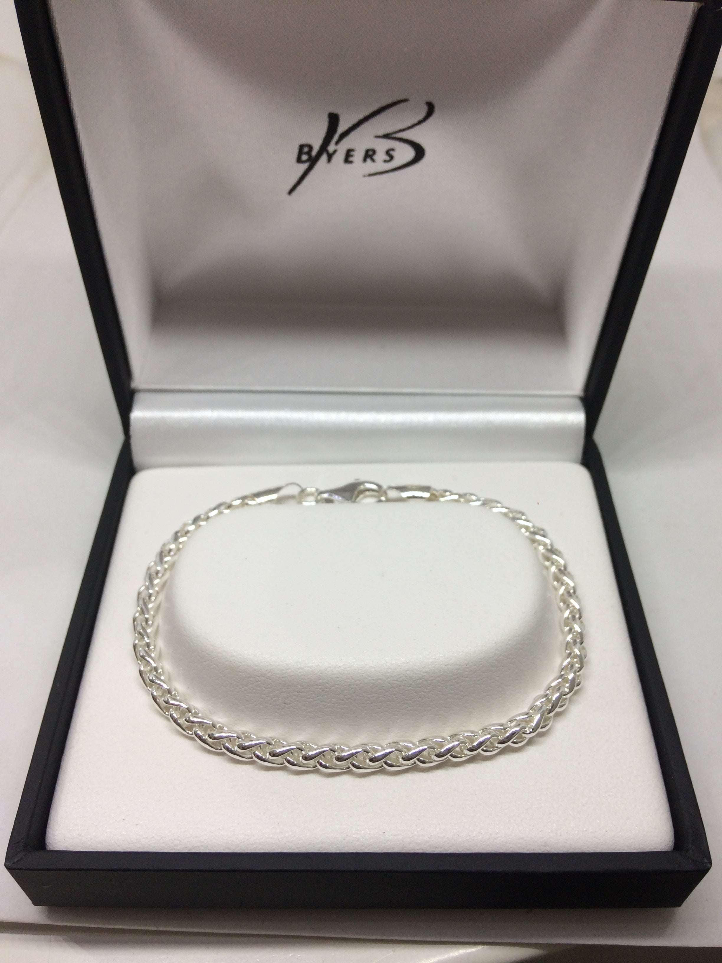 Sterling Silver Wheat Chain Bracelet #