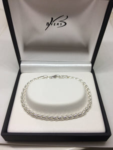 Sterling Silver Wheat Chain Bracelet #