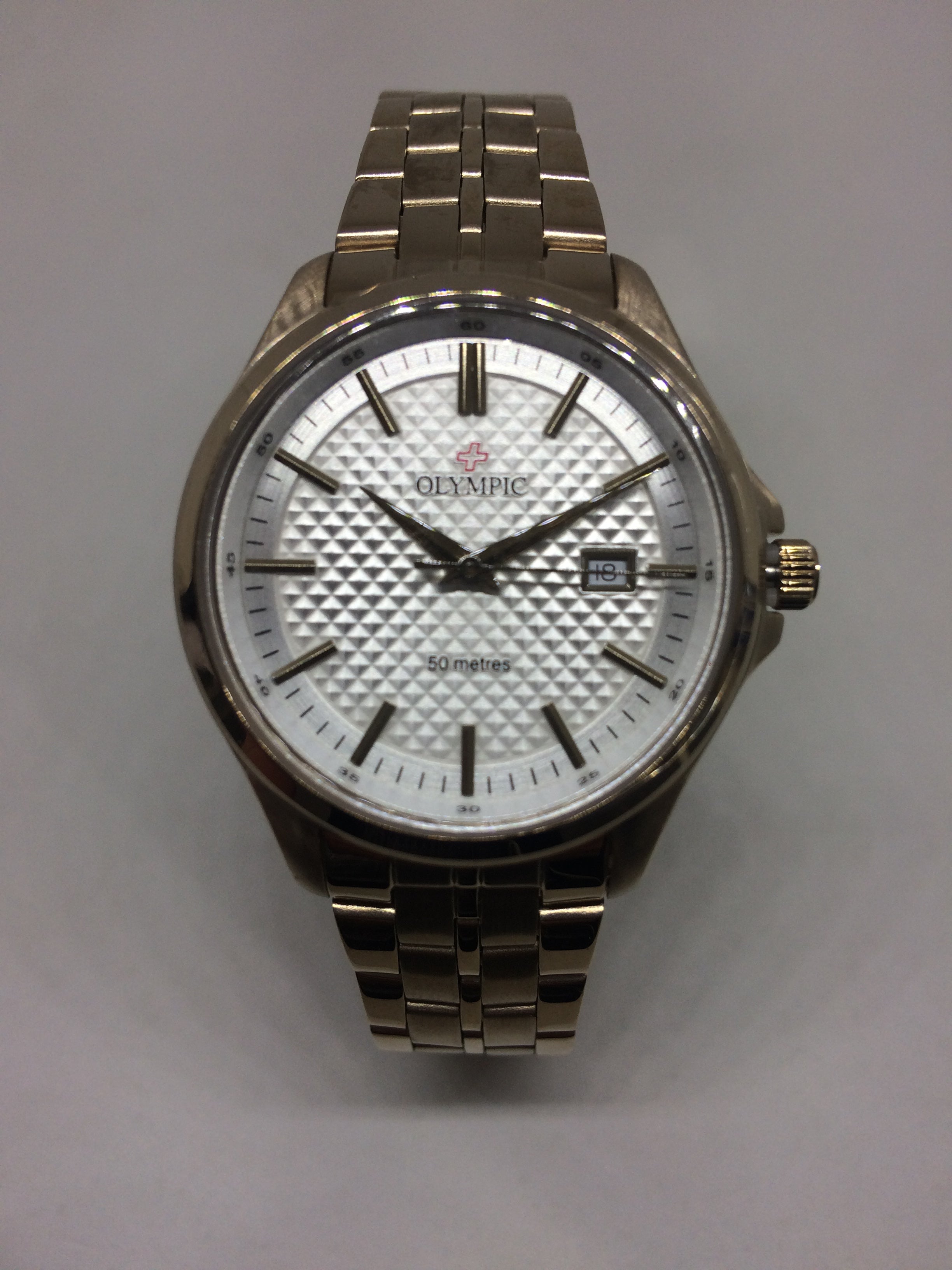 Olympic Ladies Champagne Bracelet Index White Dial #