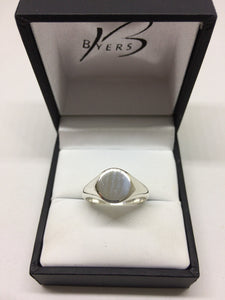 Sterling Silver Ladies Oval Signet Ring #22443