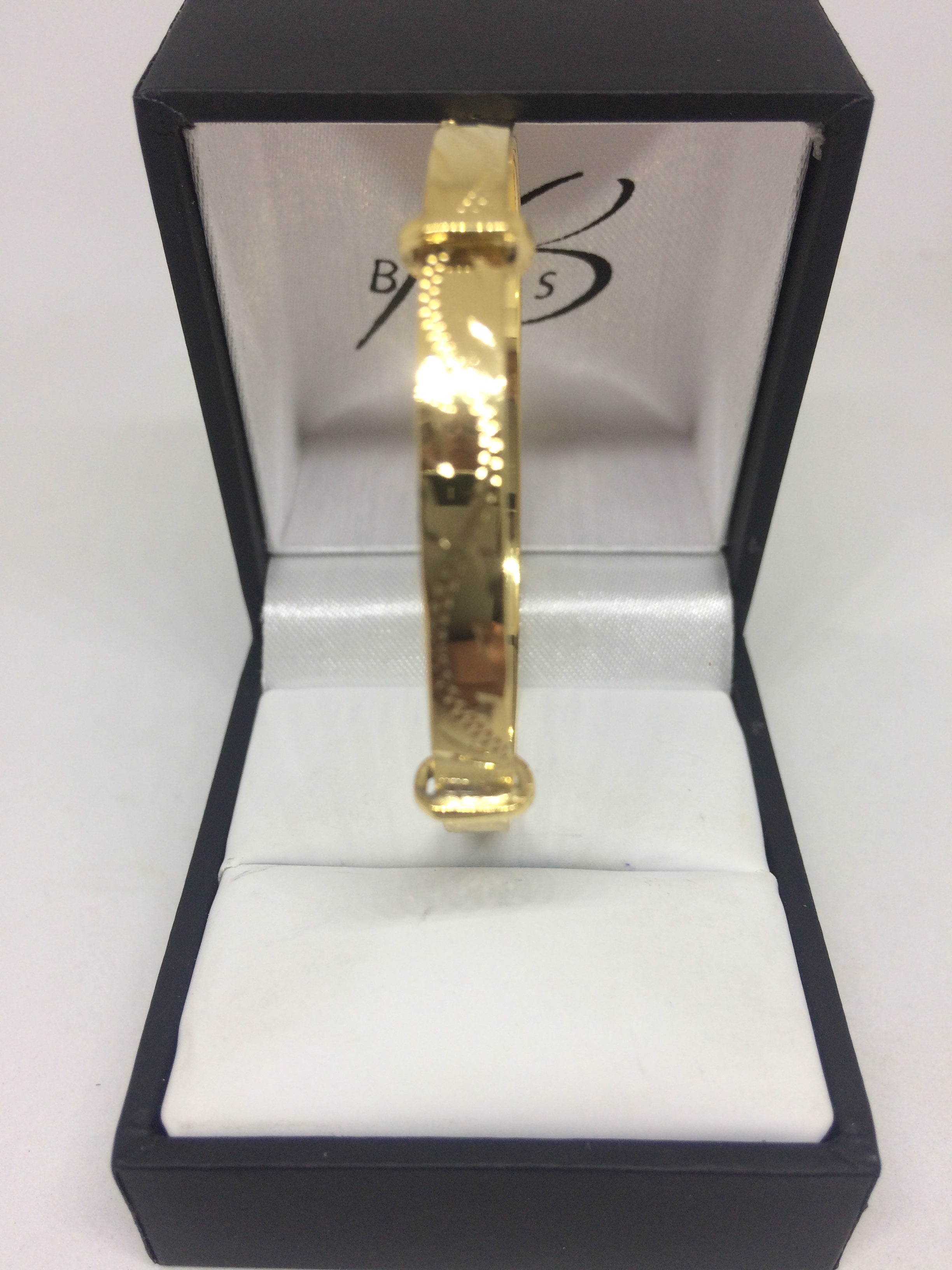 Sterling Silver Childs Gold Plated Expanding Bracelet #