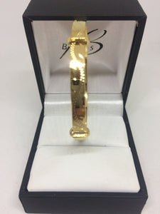 Sterling Silver Childs Gold Plated Expanding Bracelet #