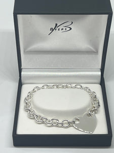 Sterling Silver RCA200 Cable + Heart Bracelet #24755