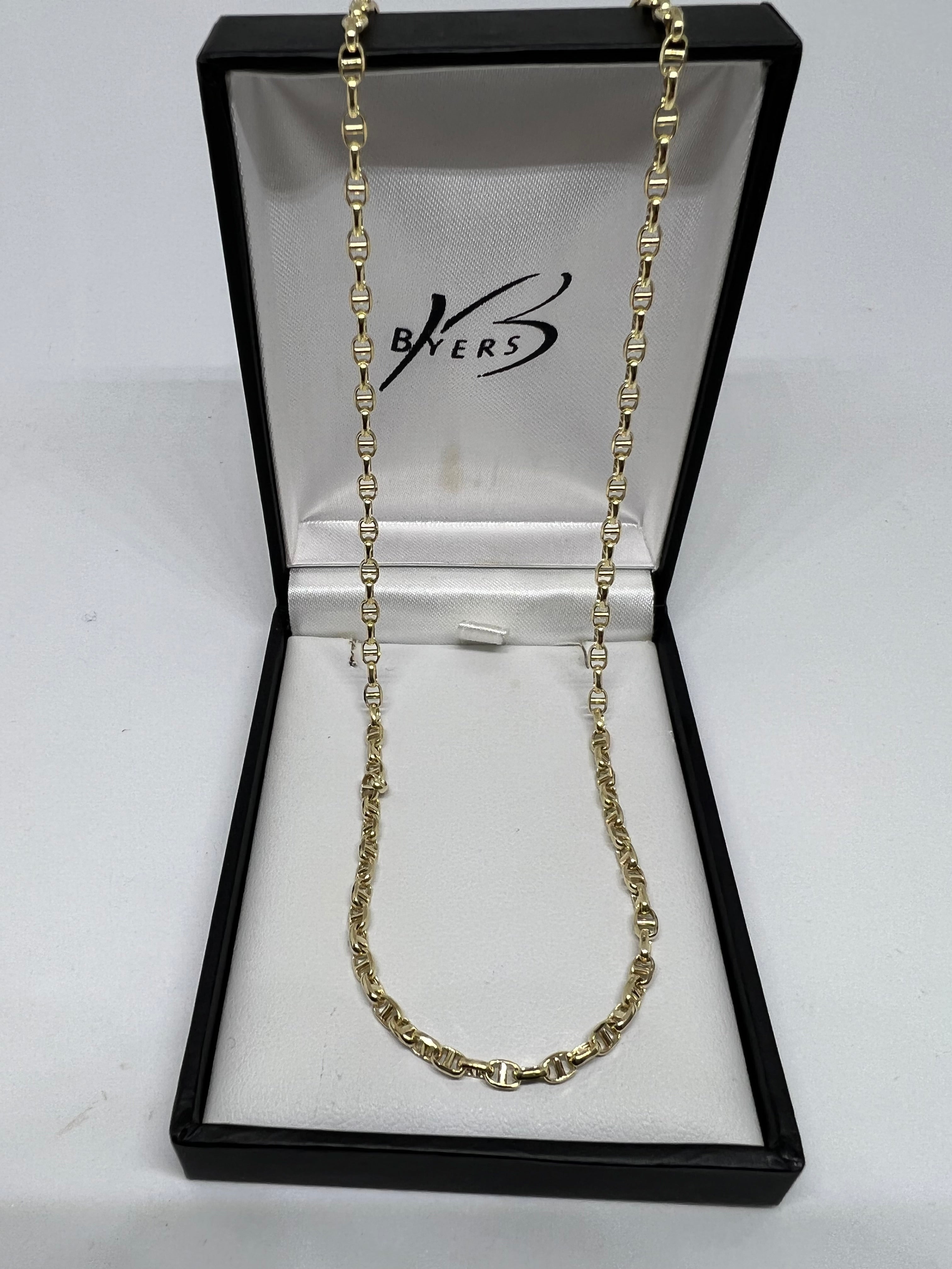 9ct Yellow Gold Cable 4 Sides Chain #23218