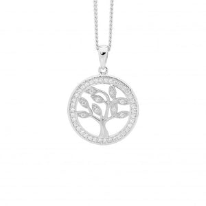 Sterling Silver Cubic Zirconia Small "Tree of Life Pendant" #
