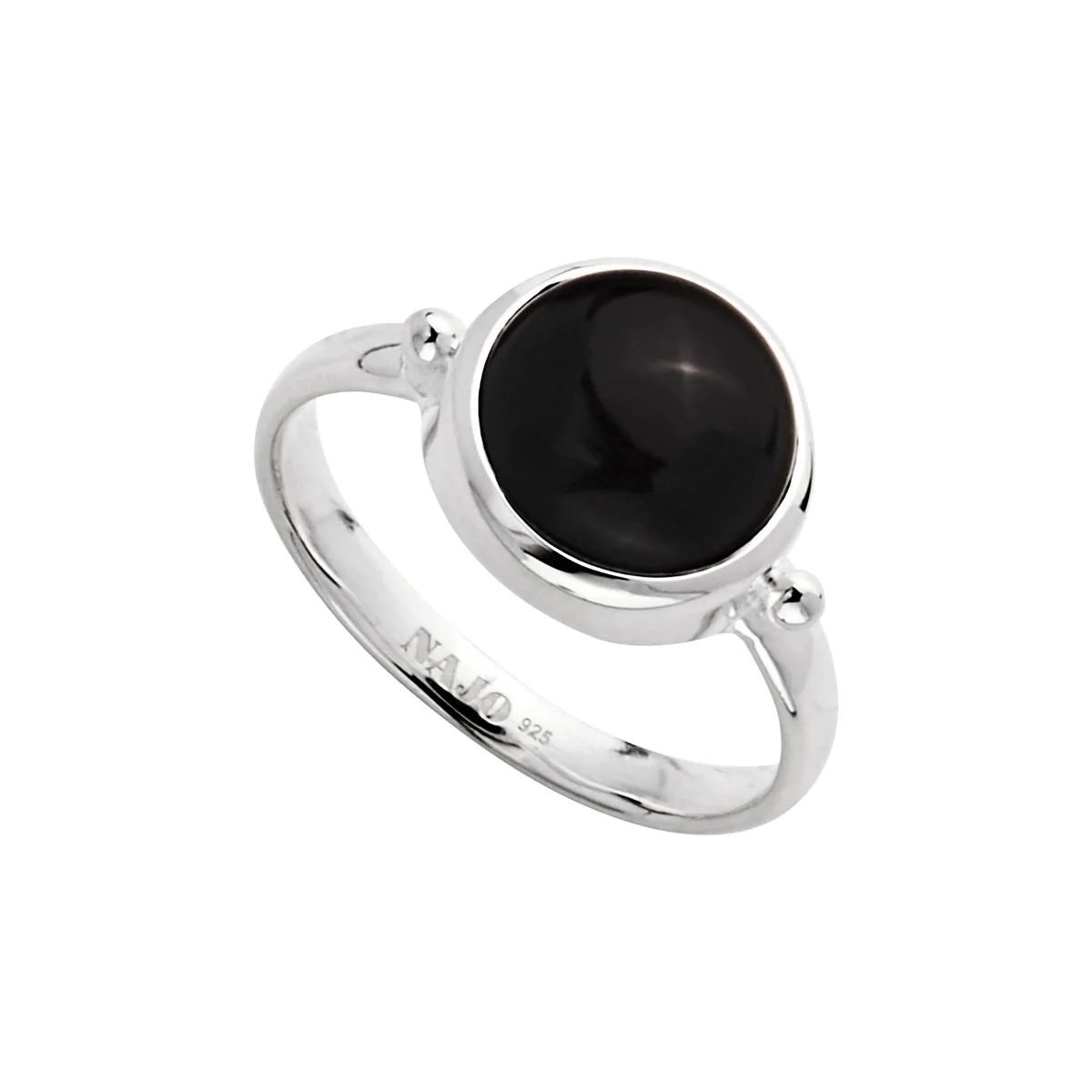 Najo Garland Silver Black Onyx Ring #