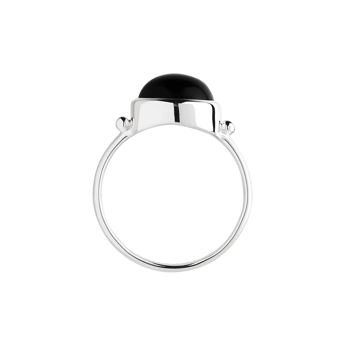 Najo Garland Silver Black Onyx Ring #