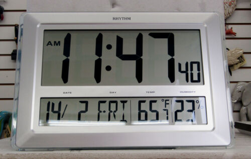 Rhythm Large LCD Table or Wall Clock  #23665 #23666