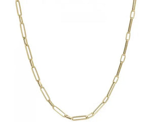 9ct Yellow Gold Paper Link Chain 45cm #