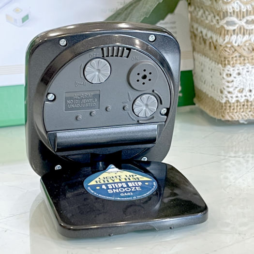 Rhythm Travel Alarm Clock Black # 24048