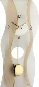 AMS Frosted & Mirrored with Gold Applications Wall Clock #22526