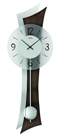 AMS Beech/Aluminum 70CM Designer Wall Clock #