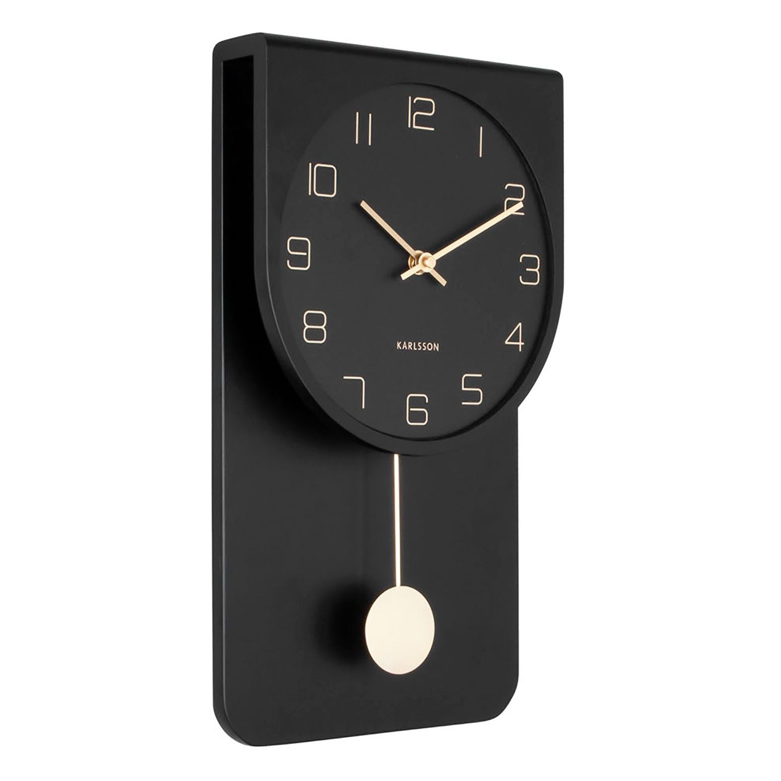 Karlsson Black Casa Pendulum Wall Clock #