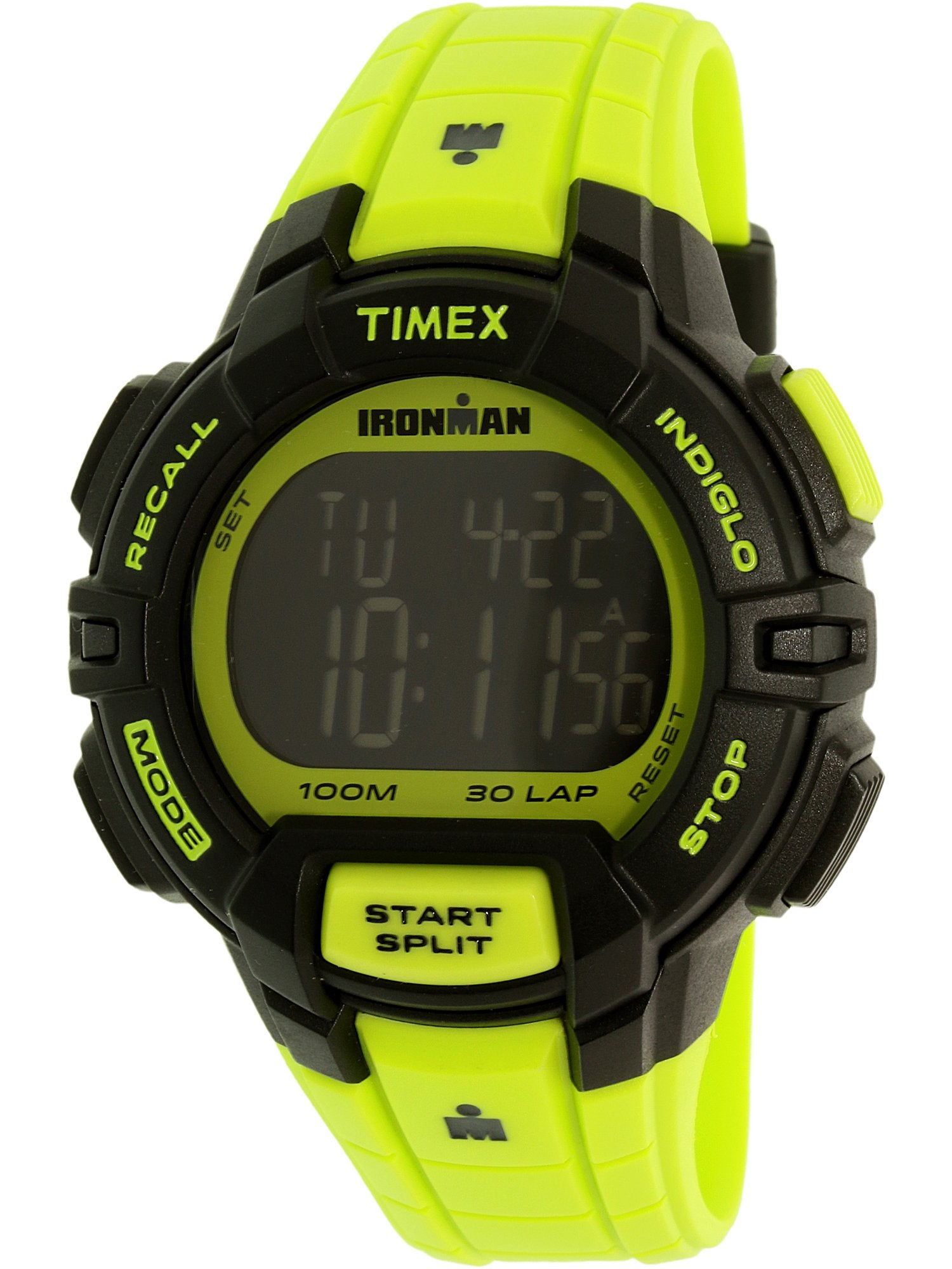 Timex IM Rugged 30 Lap Neon Lime Digital Watch #
