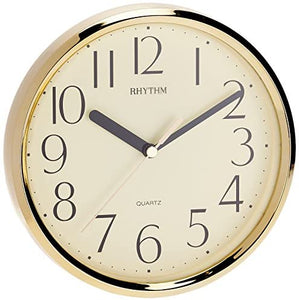 Rhythm Wall or Table Clock Gold  #25387