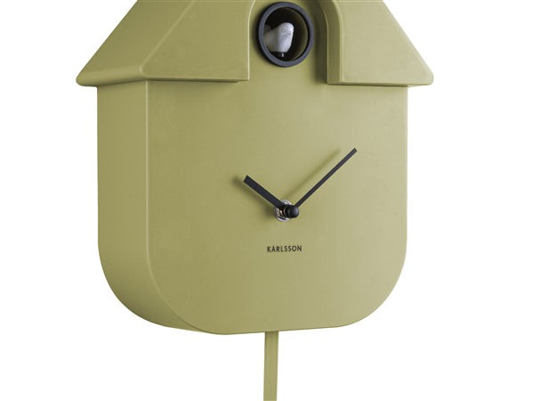 Karlsson Modern Cuckoo Green Clock  #24400