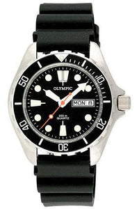 Olympic Swiss Watch Classic Dive Watch Black 200M #