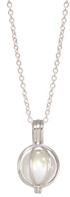 Sterling Silver Fresh Water Pearl in a Sterling Silver Cage Pendant #22986