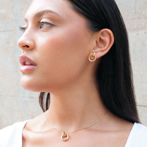 Najo Roma Stud Earrings Gold Plated #
