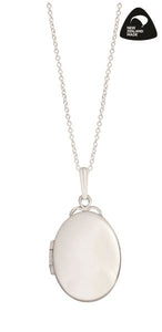 Sterling Silver 22mm Plain Oval Locket # 23651