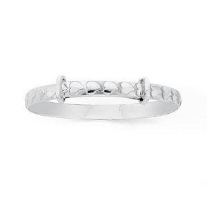 Sterling Silver Hearts Baby Expanding Bracelet #