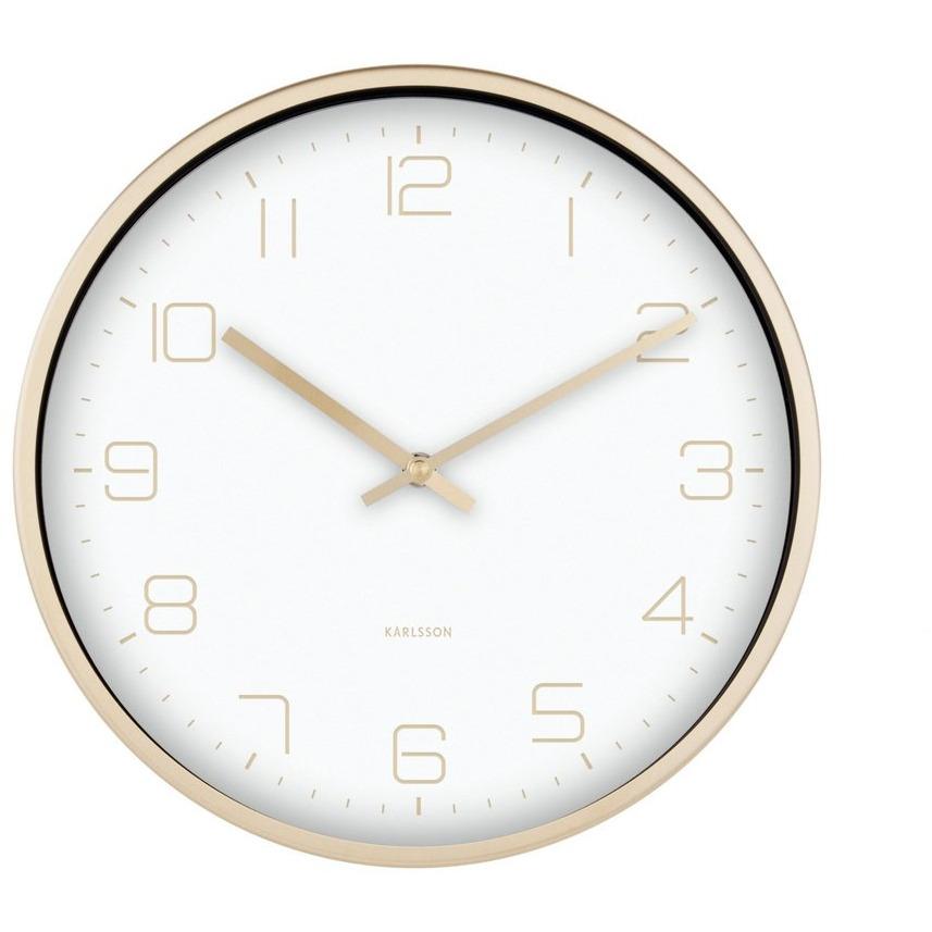 Karlsson Gold Elegance White Wall Clock byers jewellers