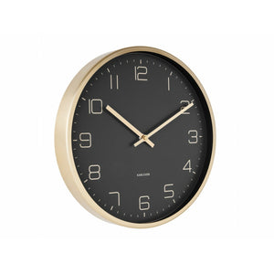 Karlsson Gold Elegance Black Wall Clock #